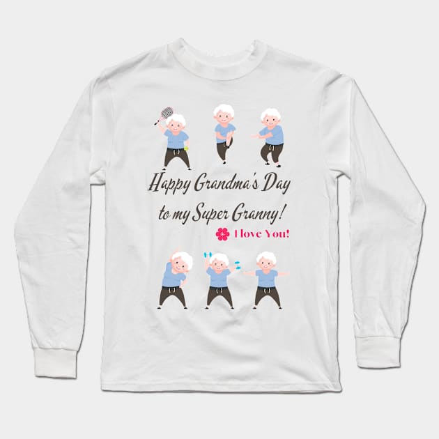 Super Grandma Long Sleeve T-Shirt by ViaSabo